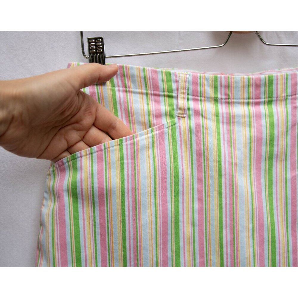 Vtg C&R‎ Golf Claudia Romana Skort Womens 6 Stretch Pockets Multicolor Stripped - Picture 2 of 8